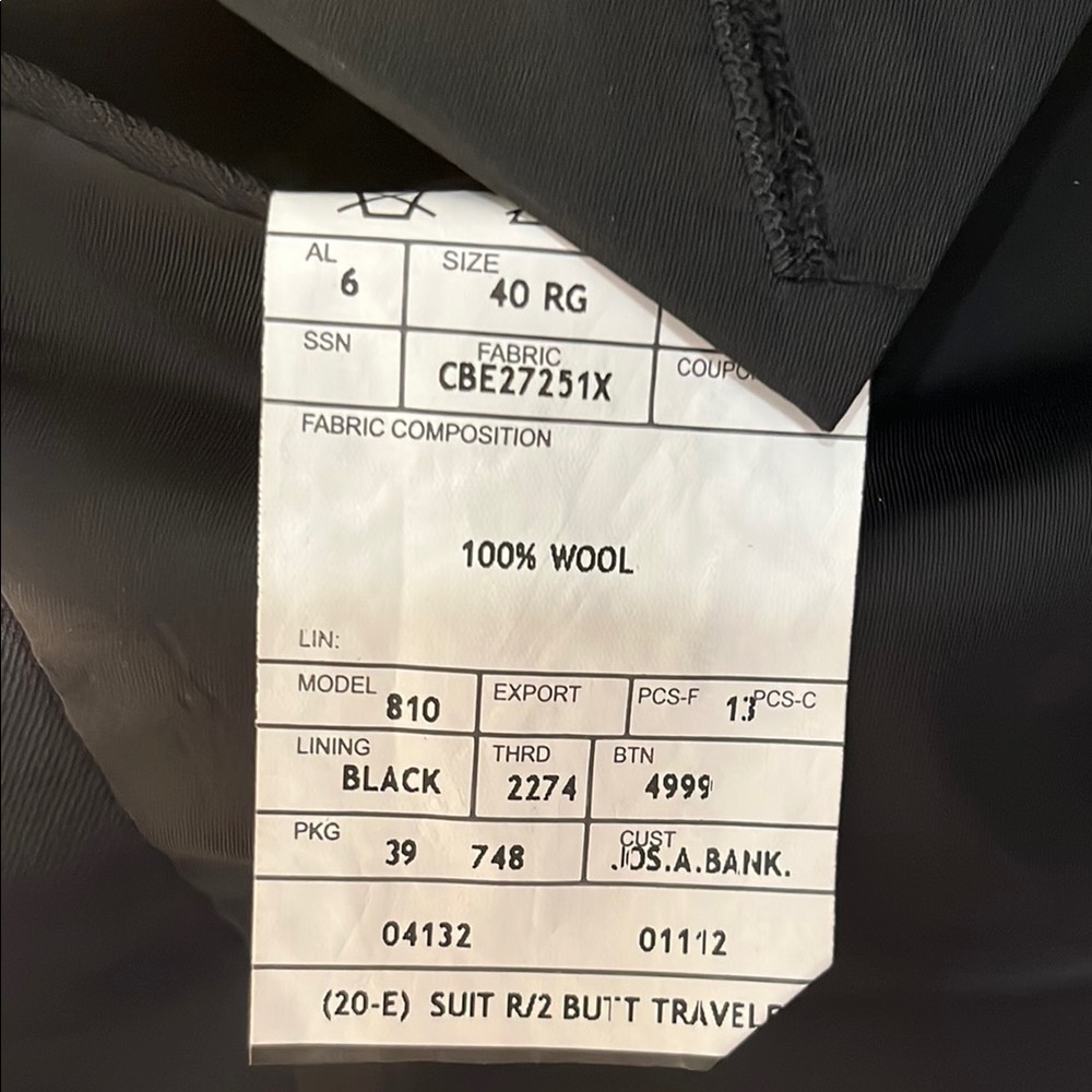 Black Classic Two-Button Suit Jacket - image 7